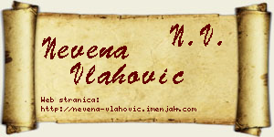 Nevena Vlahović vizit kartica